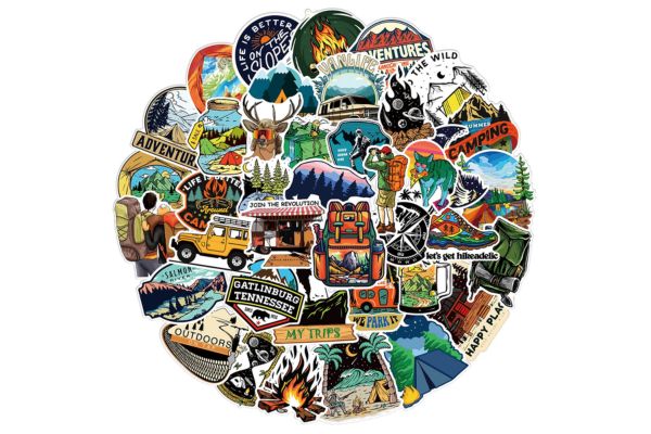 Bộ sticker cắm trại mùa hè giá rẻ, chất lượng cao