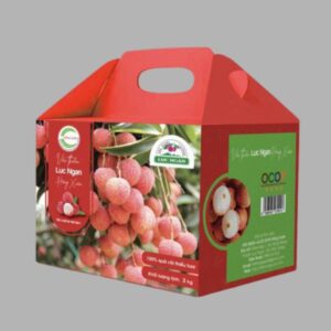 In hộp đựng vải thiều xuất khẩu tiêu chuẩn OCOP