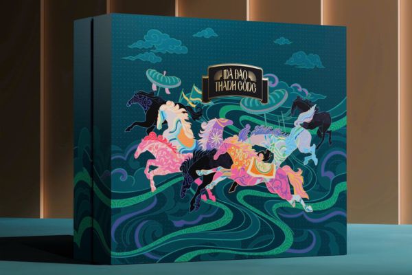 Mẫu hộp giấy đựng quà Tết mã đáo thành công đẹp