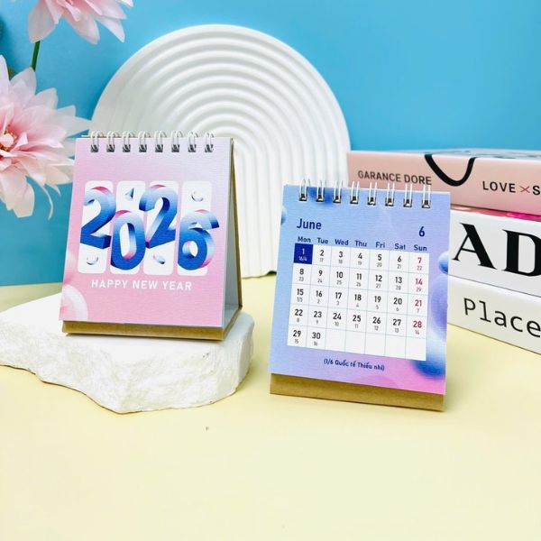 In lịch để bàn chữ a 13 tờ giá rẻ, chất lượng cao