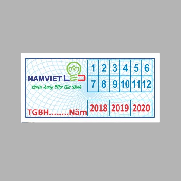 In Hoa Long In tem bảo hành đèn led theo yêu cầu