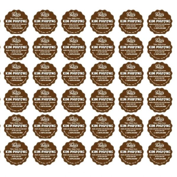 In tem nhãn bánh kem giá rẻ, thiết kế theo yêu cầu