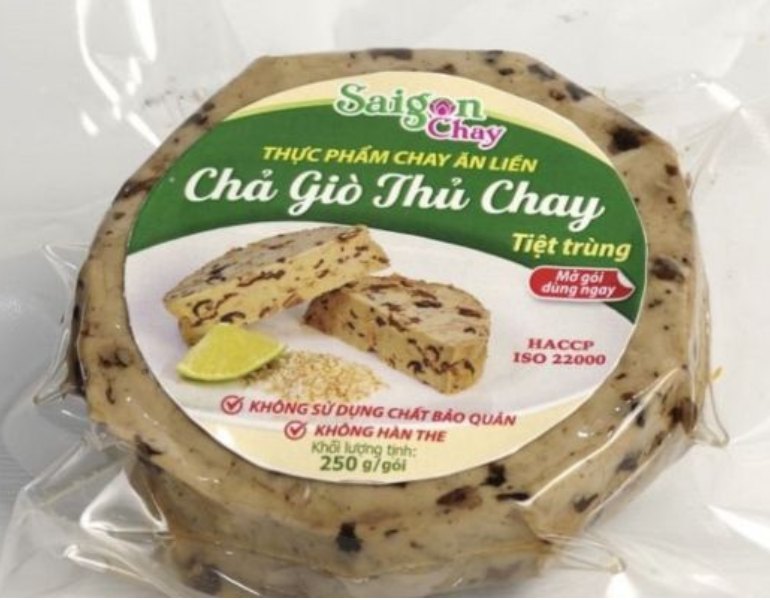 In tem nhãn dán đồ chay sắc nét
