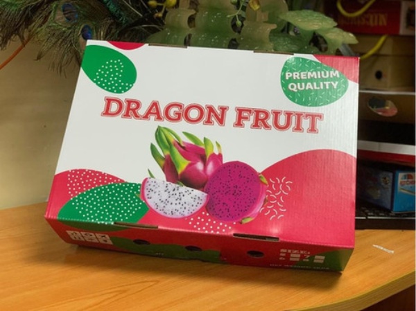 In Hoa Long nhận In thùng carton đựng thanh long đẹp