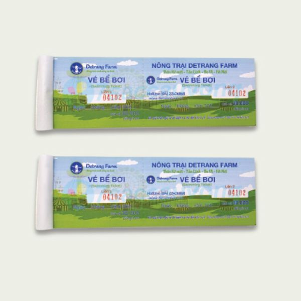 In vé bể bơi giá rẻ, thiết kế theo yêu cầu