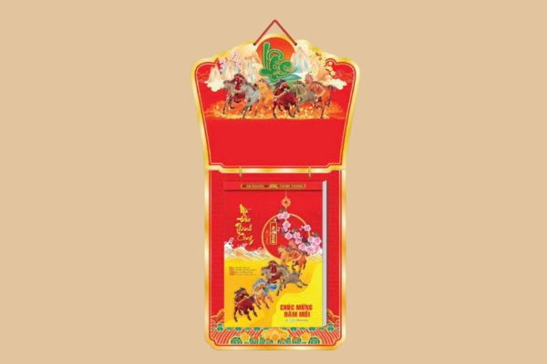 Mẫu lịch Tết phong thủy may mắn và tài lộc