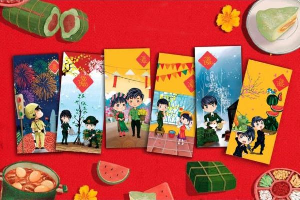 Mẫu bao lì xì công an giá rẻ, mẫu đẹp