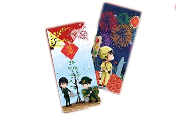 Mẫu bao lì xì công an giá rẻ, mẫu đẹp