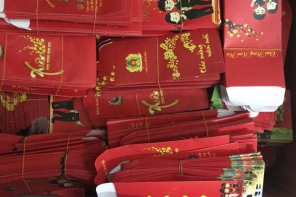 Mẫu bao lì xì công an giá rẻ, mẫu đẹp