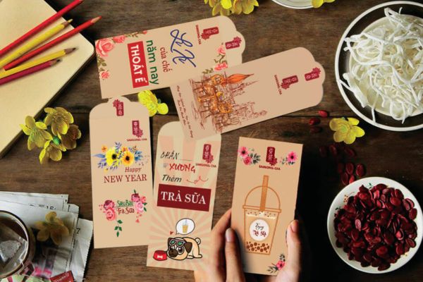 In bao lì xì vintage giá rẻ, thiết kế theo yêu cầu