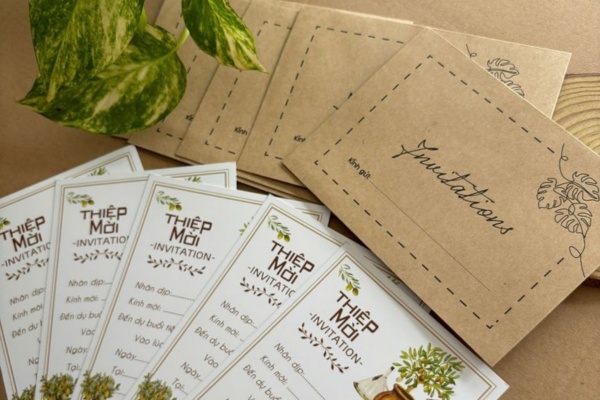 Mẫu bao thư vintage đẹp mắt đựng thiệp mời