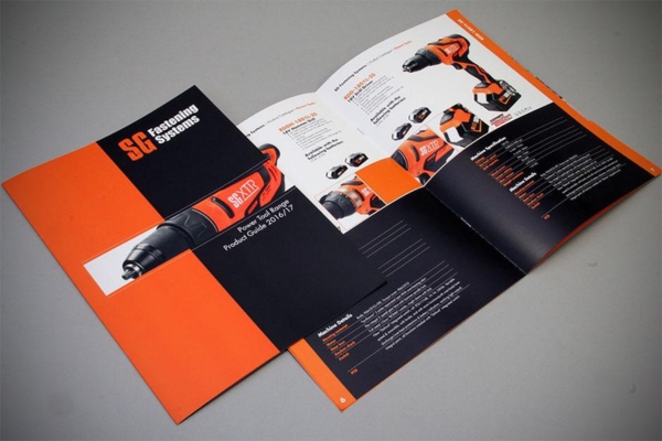 Mẫu brochure thiết bị công nghiệp in sắc nét