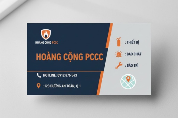 Mẫu card visit PCCC đẹp mắt, tối giản