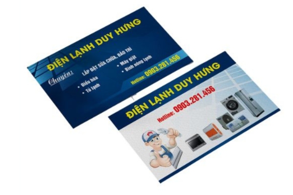 Mẫu card visit shop đồ gia dụng đẹp mắt, in sắc nét