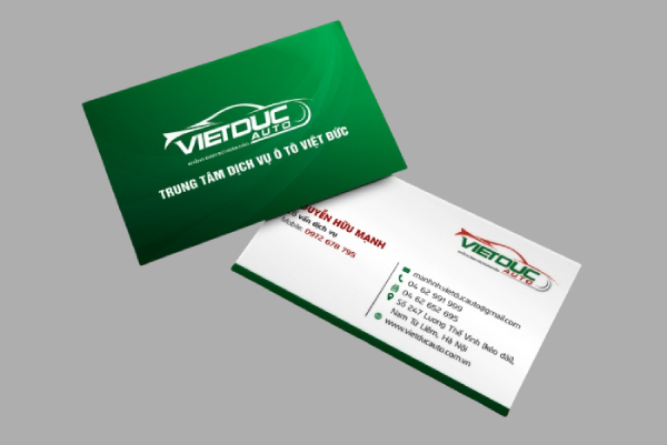 In Hoa Long nhận thiết kế và in mẫu card visit showroom lấy ngay