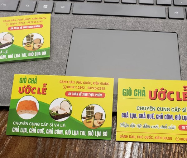 In Hoa Long nhận thiết kế và in mẫu card visit thực phẩm lấy ngay