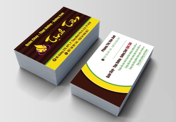 In Hoa Long nhận thiết kế và in mẫu card visit thực phẩm sang trọng