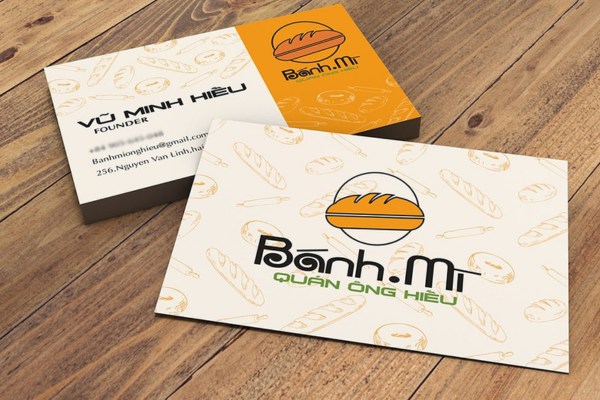 Mẫu card visit tiệm bánh mì khác biệt