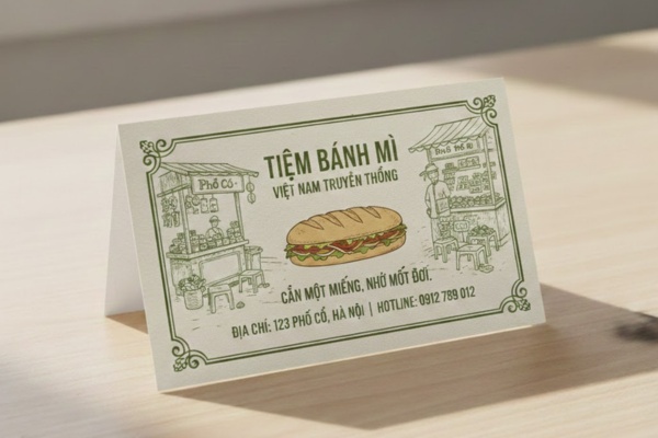 Mẫu card visit tiệm bánh mì nổi bật, thu hút