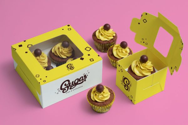 Mẫu hộp giấy bánh cupcake đẹp, thiết kế theo yêu cầu