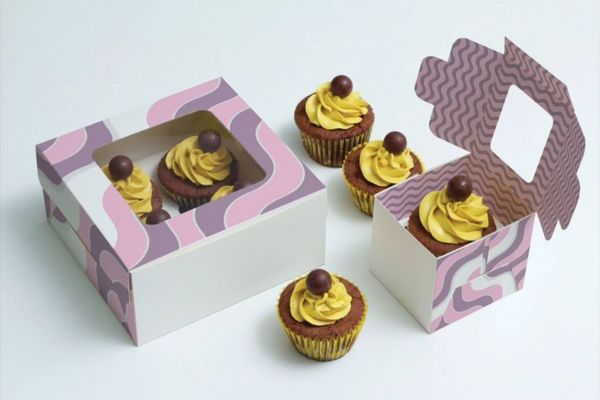 Mẫu hộp giấy bánh cupcake đẹp, thiết kế theo yêu cầu
