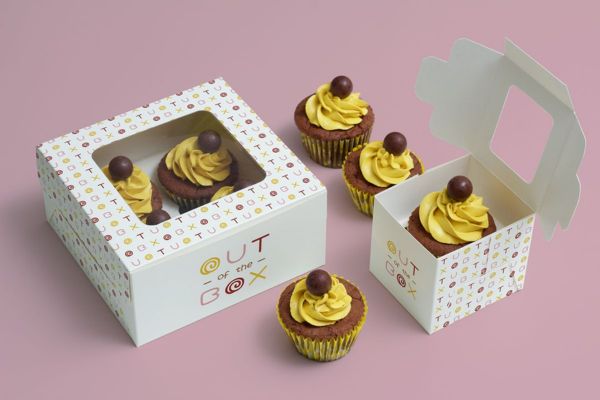 Mẫu hộp giấy bánh cupcake đẹp, thiết kế theo yêu cầu