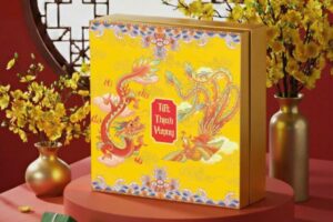 Mẫu hộp quà Tết long phụng đẹp, chất lượng cao