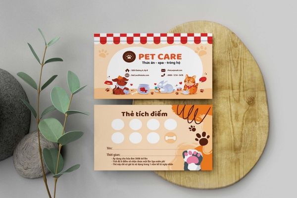 Mẫu phiếu tích điểm pet shop giá rẻ, chất lượng cao