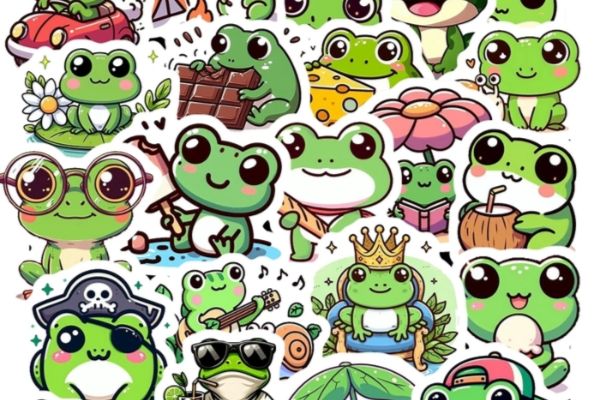 Mẫu sticker ếch xanh giá rẻ, chất lượng cao