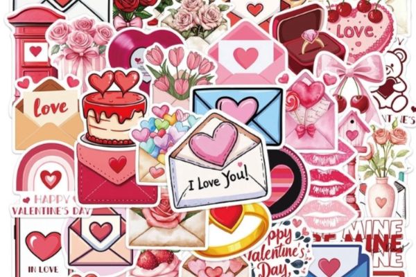 Mẫu sticker tình yêu đẹp, giá rẻ