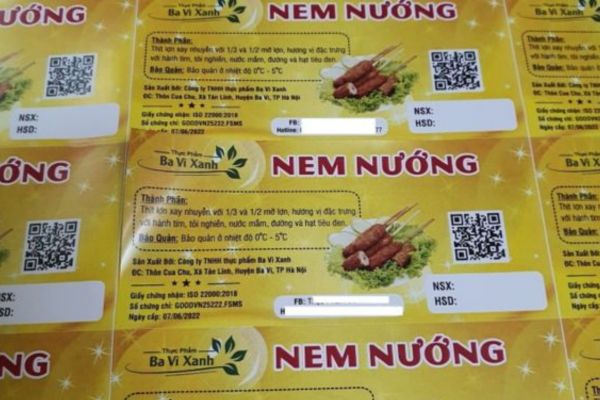 Mẫu tem nhãn nem nướng giá rẻ, chất lượng cao