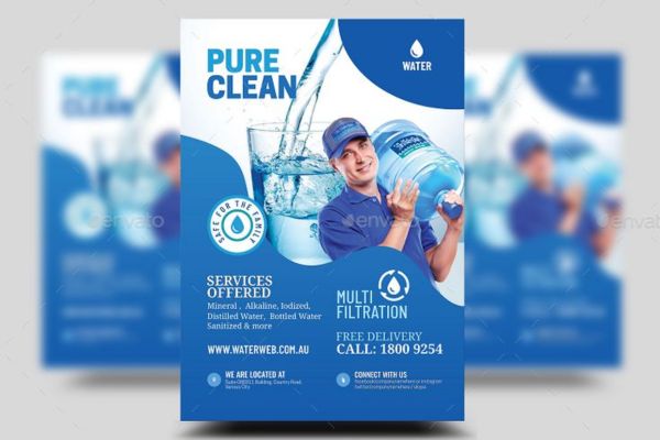 Mẫu tờ rơi nước khoáng giá rẻ, thiết kế theo yêu cầu