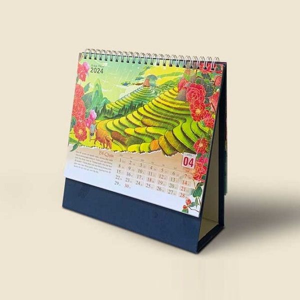 In lịch để bàn chữ a 13 tờ giá rẻ, chất lượng cao