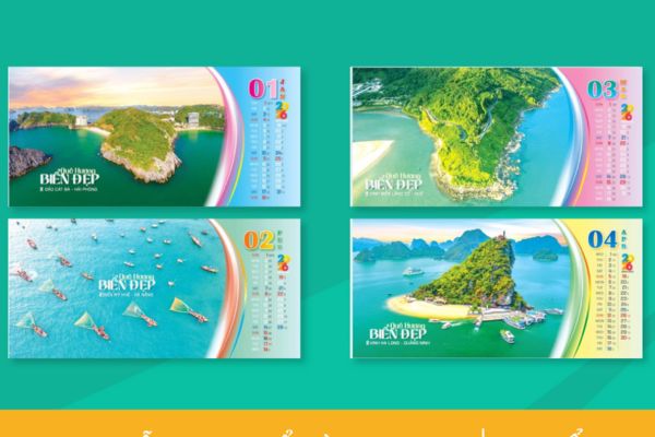 Mẫu lịch Tết biển đảo đẹp, chất lượng cao