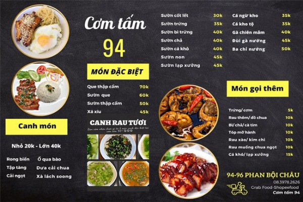 In Hoa Long nhận thiết kế và in Mẫu Menu Cơm Tấm chuyên nghiệp