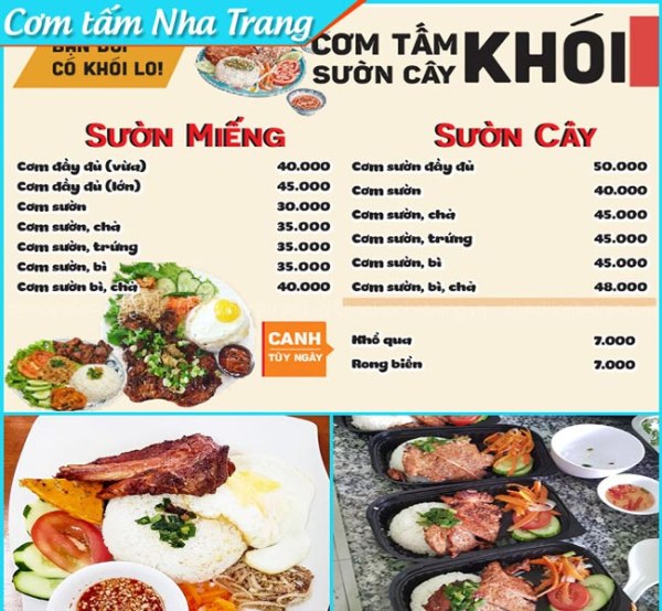 In Hoa Long nhận thiết kế và in Mẫu Menu Cơm Tấm lấy ngay