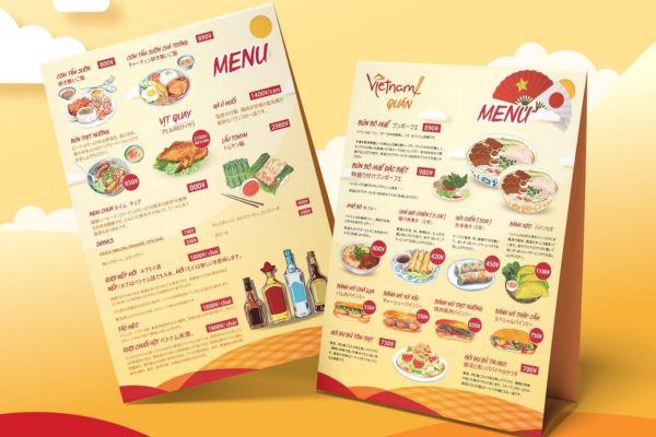 Mẫu menu Tết 2026 chuyên nghệp