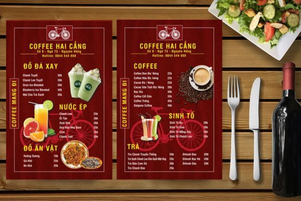 Mẫu menu Tết 2026 chuyên nghệp