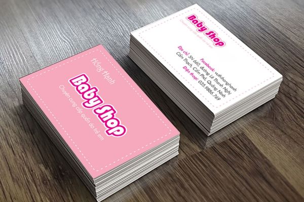 Mẫu card shop mẹ và bé đẹp, chuyên nghiệp