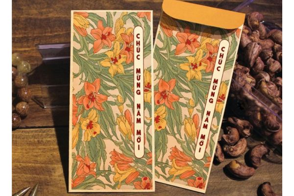 In bao lì xì vintage giá rẻ, thiết kế theo yêu cầu