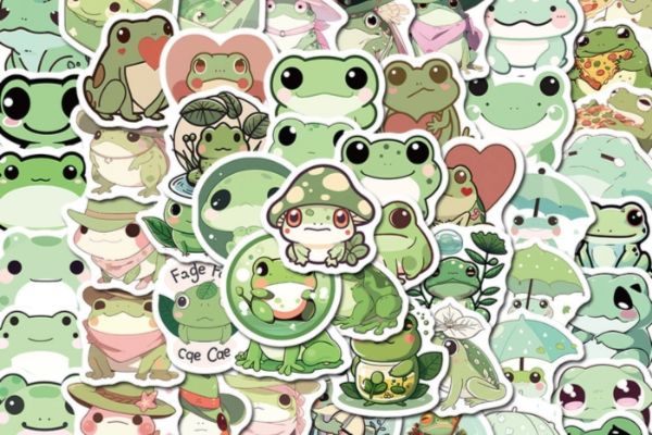 Mẫu sticker ếch xanh giá rẻ, chất lượng cao