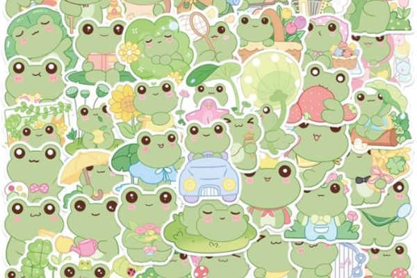 Mẫu sticker ếch xanh giá rẻ, chất lượng cao