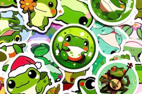 Mẫu sticker ếch xanh giá rẻ, chất lượng cao
