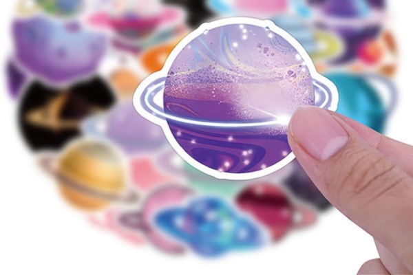 Mẫu sticker galaxy hành tinh