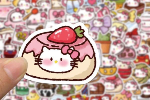 Mẫu sticker Hello Kitty theo yêu cầu tại Hà Nội