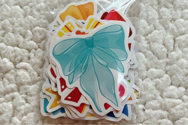 Mẫu sticker nơ nổi 3D