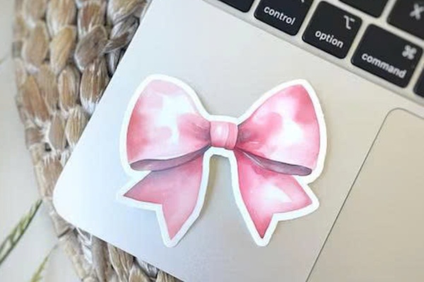 Mẫu sticker nơ dán laptop