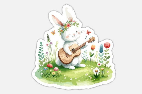 Mẫu sticker thỏ thể hiện cá tính