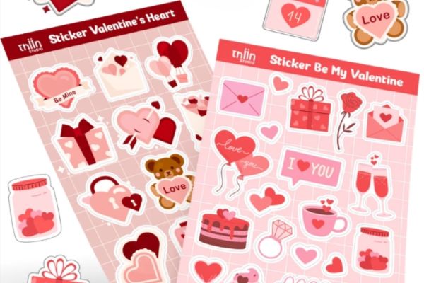 Mẫu sticker tình yêu đẹp, giá rẻ