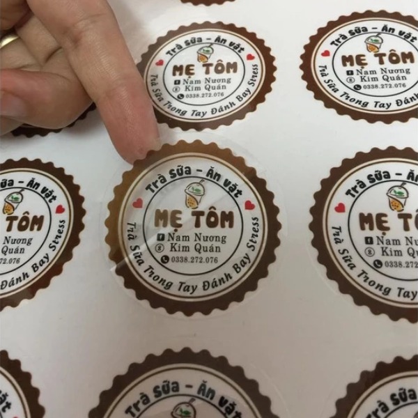 In Hoa Long nhận thiết kế và in mẫu sticker tròn decal trong